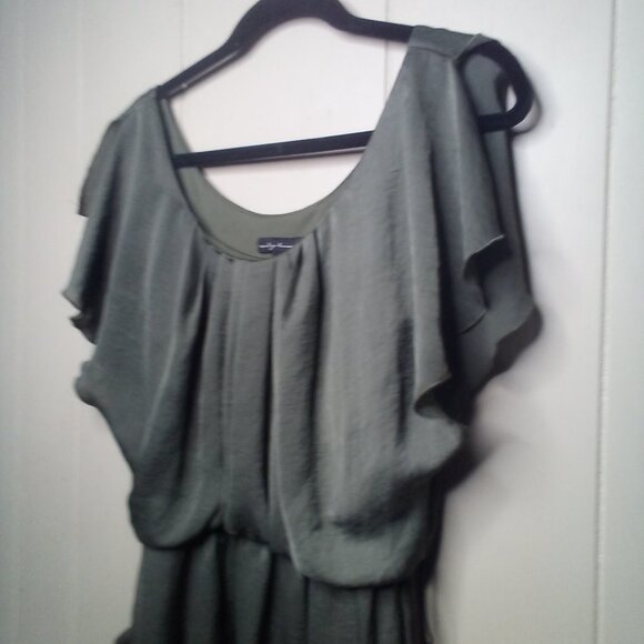 City Triangles Dress M Short Sleeve Pockets Green - Picture 9 of 15